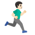 man running facing right, light skin tone